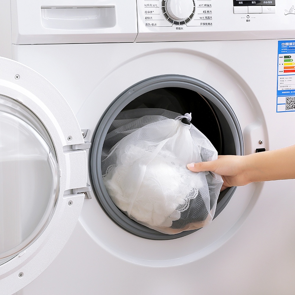 Drawstring Laundry Bag Washing Machine Clothes Cleaning Washing Mesh