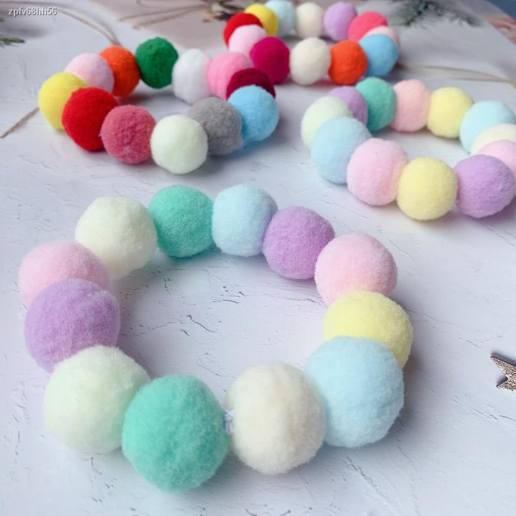 ♟DIY cat fur ball ปลอกคอสุนัขน่ารัก ตกแต่ง กระดิ่ง ลูกบอลแมวตลก ลูกบอล