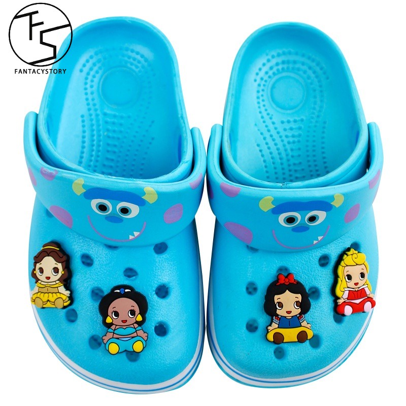 (50 โหมด) Disney Princess Crocs / Jibbitz Chinelo Cotton Crocs In