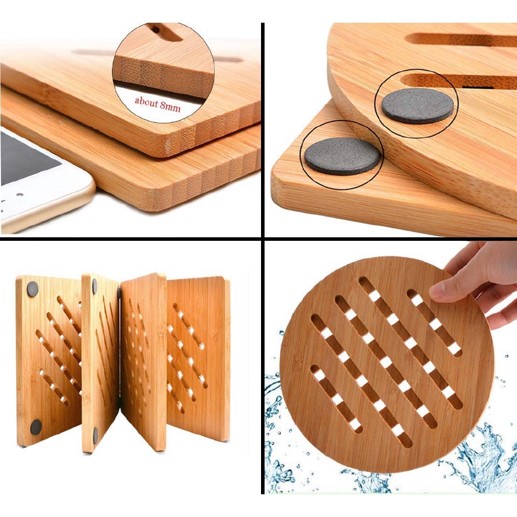 Bamboo Trivet Kitchen Bamboo Hot Pads Trivet Natural Bamboo Trivet Mat