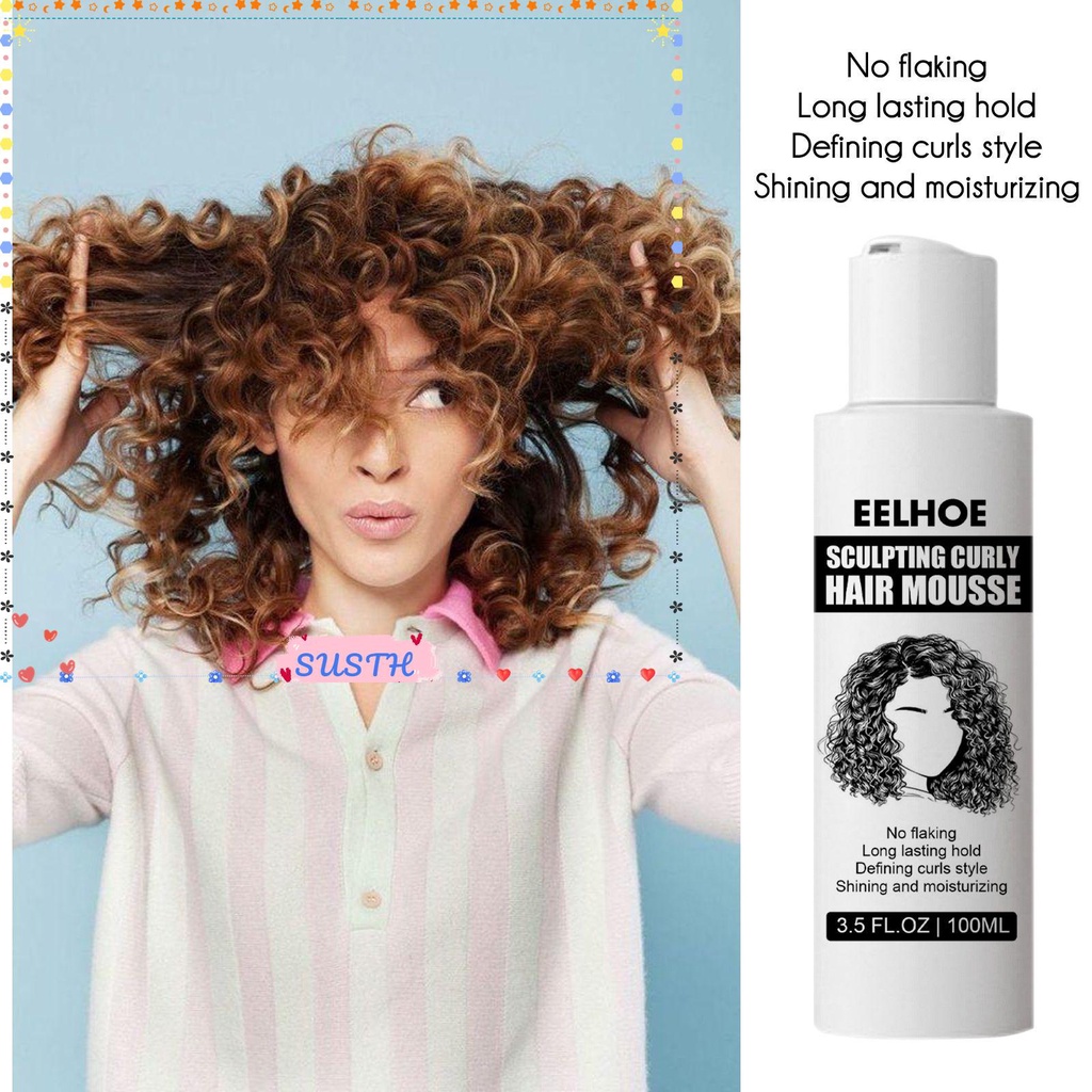 SUSHEN Curly Hair Products Sculpting Curly Hair Mousse Professional
