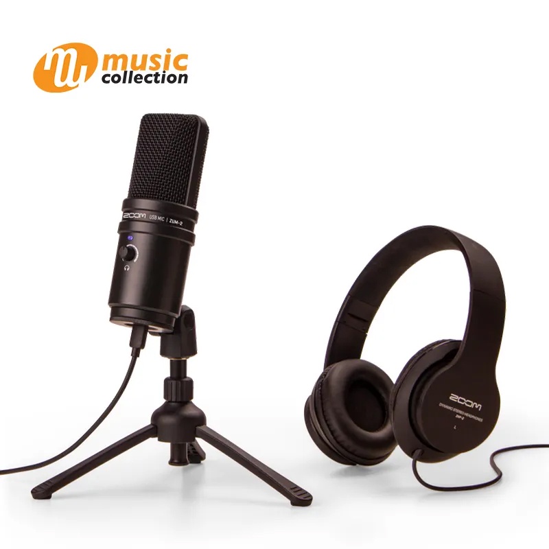 ไมโครโฟน + หูฟัง ZOOM ZUM2 PMP USB PODCASTING MICROPHONE PACK Shopee