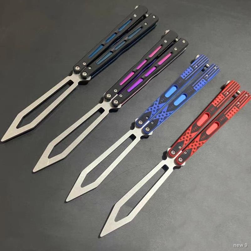 มีด Butterfly Practice Knife Trainer Blade Stone Wash Ball Bearing 440c