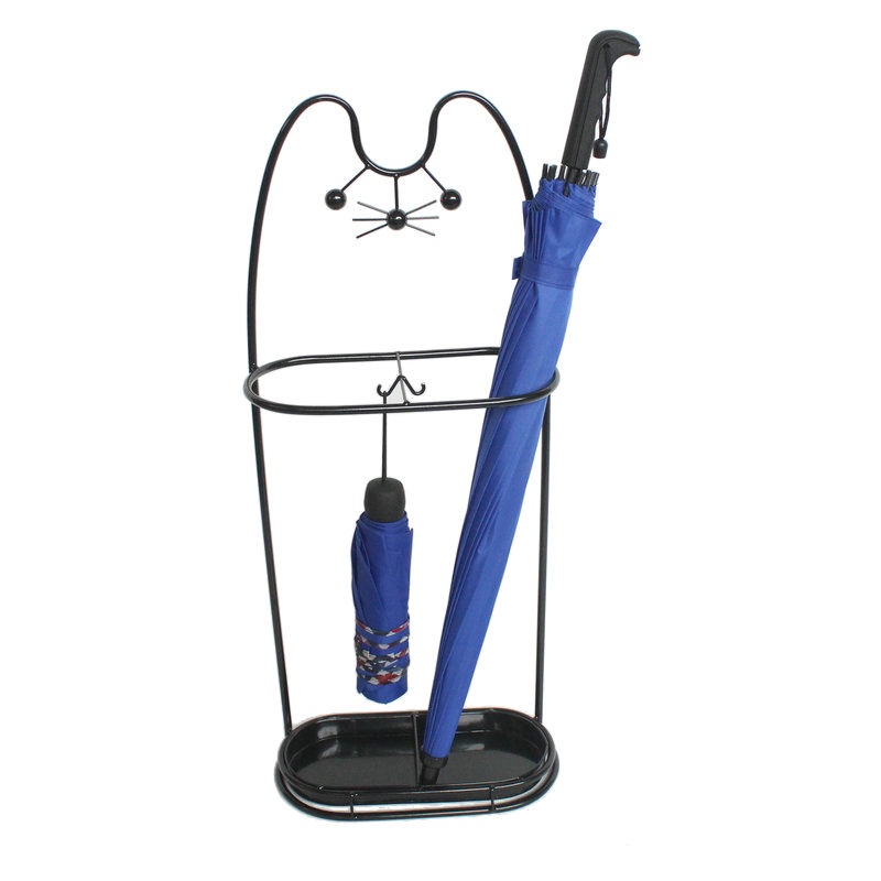 Lucky Cat Europeanstyle iron home umbrella stand long handle short