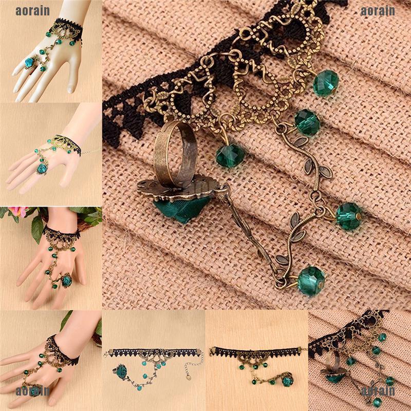 AG Hot New Women Gothic Lace Bracelet Bangle Retro Jewelry Women Prom