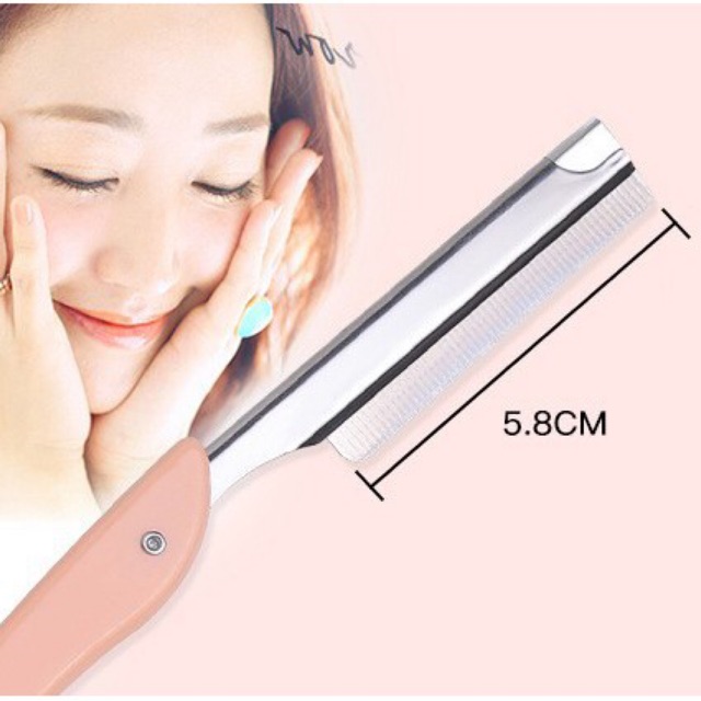มีดกันคิ้ว มีดโกนคิ้ว แบบพกพา พับได้ แถมใบมีด 10 ใบ Eyebrow Trimmer