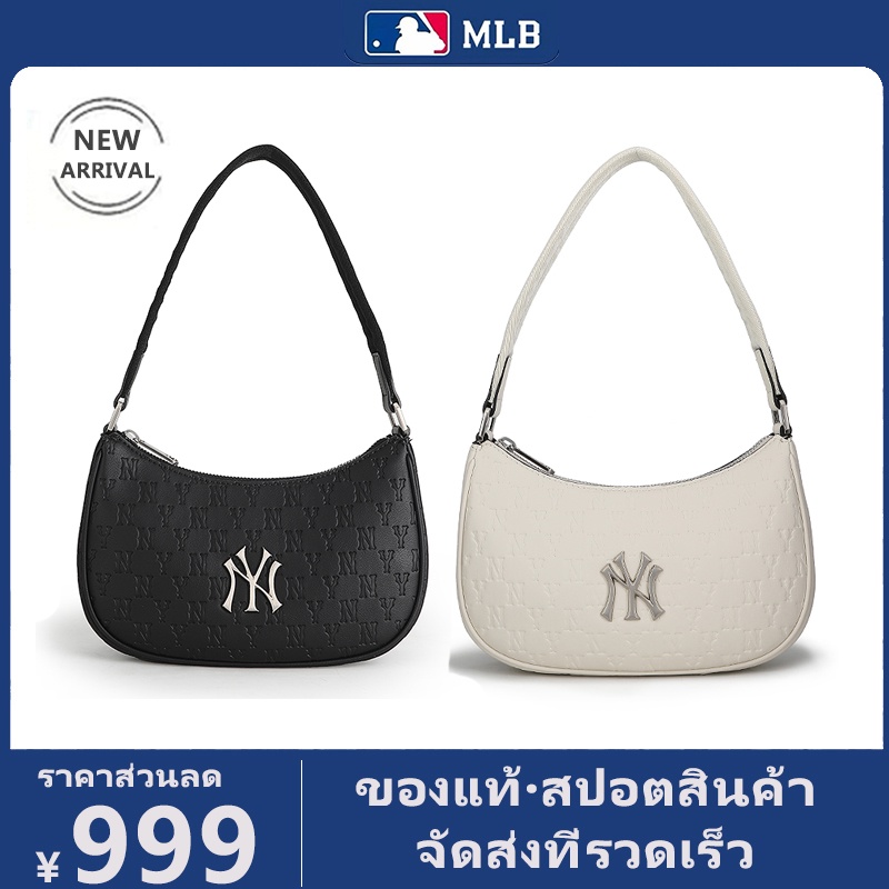 2022 new แท้ MLB bag NY handbag PU กระเป๋าสะพายไหล่ Underarm bag