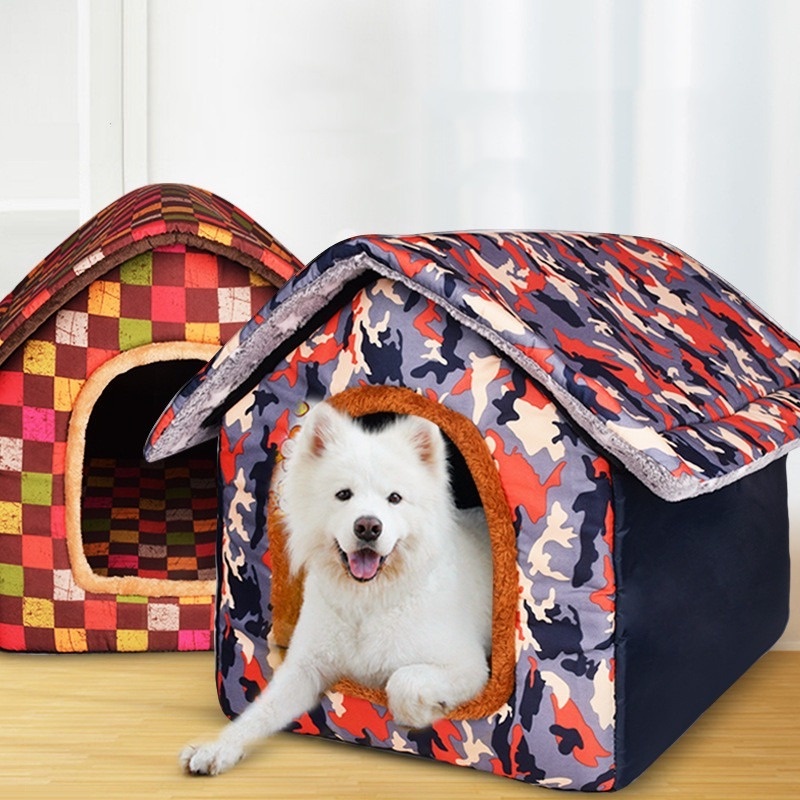 Large Dog House Pet Kennel Dog Cat Bed for Samoyed Shiba Inu