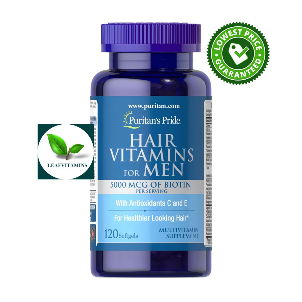 Puritan's Pride Men's Hair Vitamins / 120 Softgels Shopee Thailand