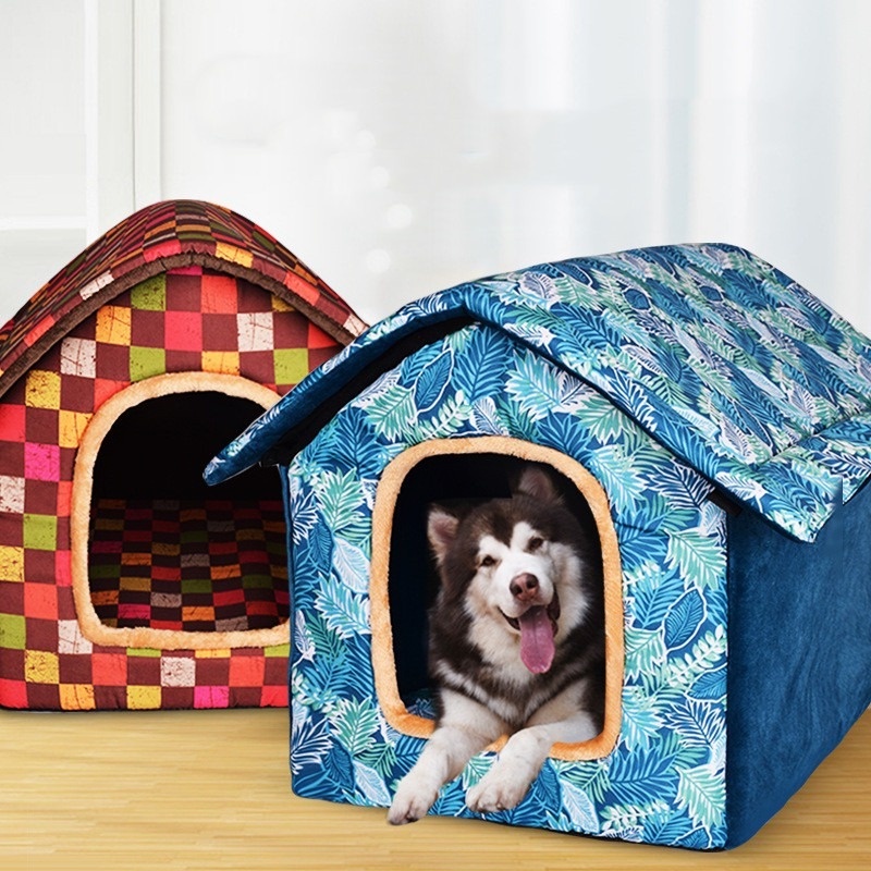 Large Dog House Pet Kennel Dog Cat Bed for Samoyed Shiba Inu