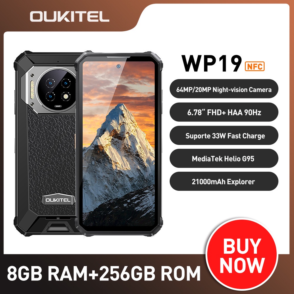Oukitel WP19 Rugged Night Vision Smartphone Cell Phone Mobile Phone