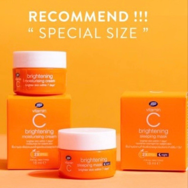Boots Vitamin C Brightening Moisturising Cream / Sleeping Mask บู๊ทส์