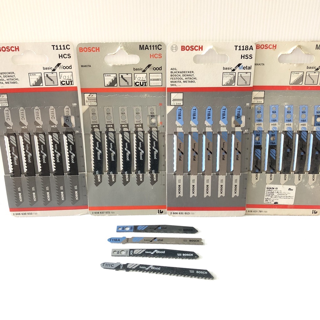 ใบเลื่อยจิ๊กซอว์ Bosch (Made in Switzerland) ของแท้ ใบเลื่อยจิ๊กซอ ตัด