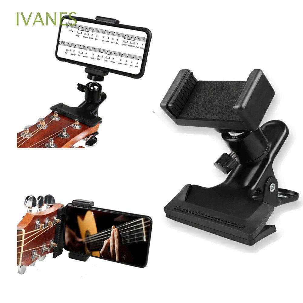IVANES Instruments Guitar Head Clip Black Guitar Stand Guitar Phone