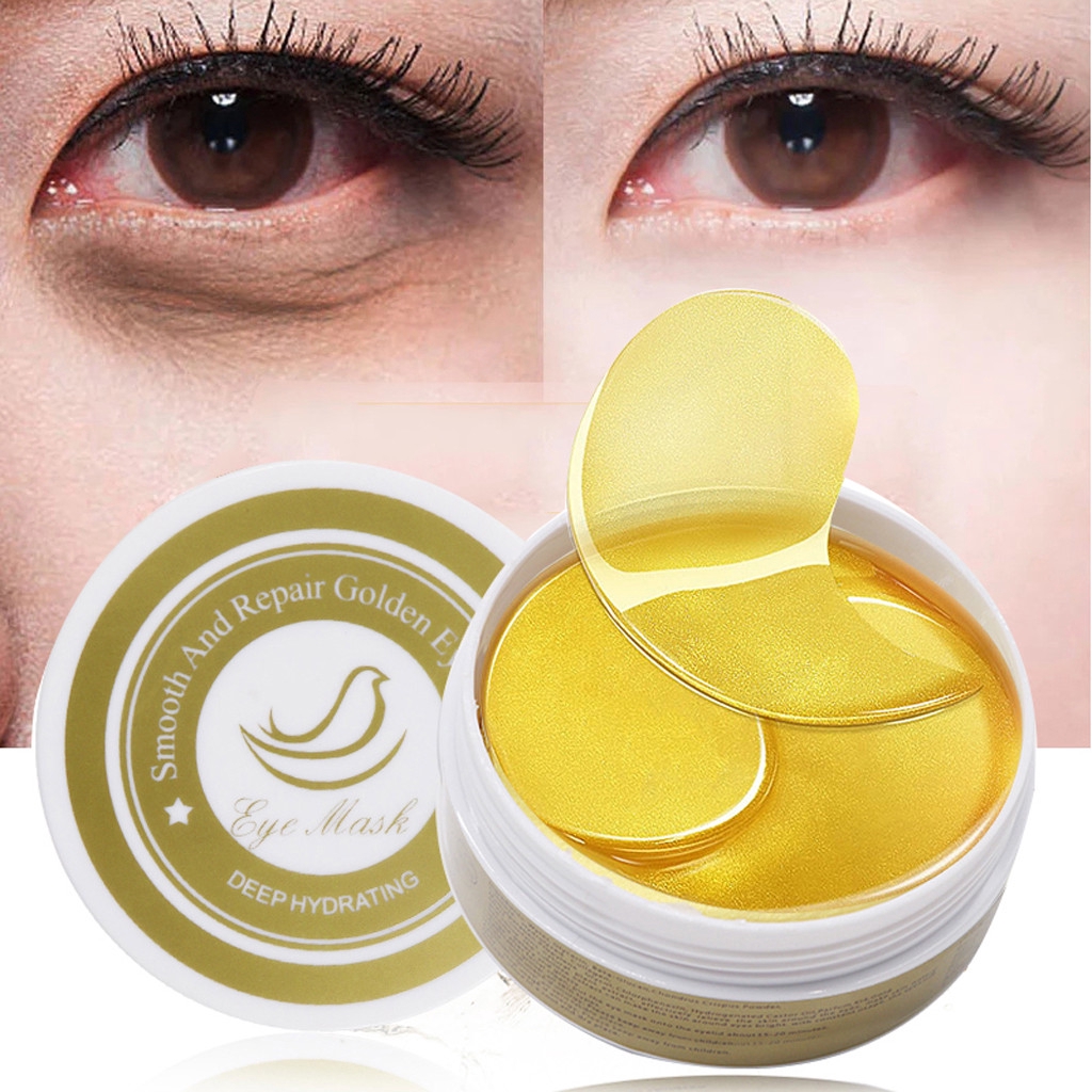 Crystal 24K Gold Powder Gel Collagen Eye Mask AntiAging Masks Sheet