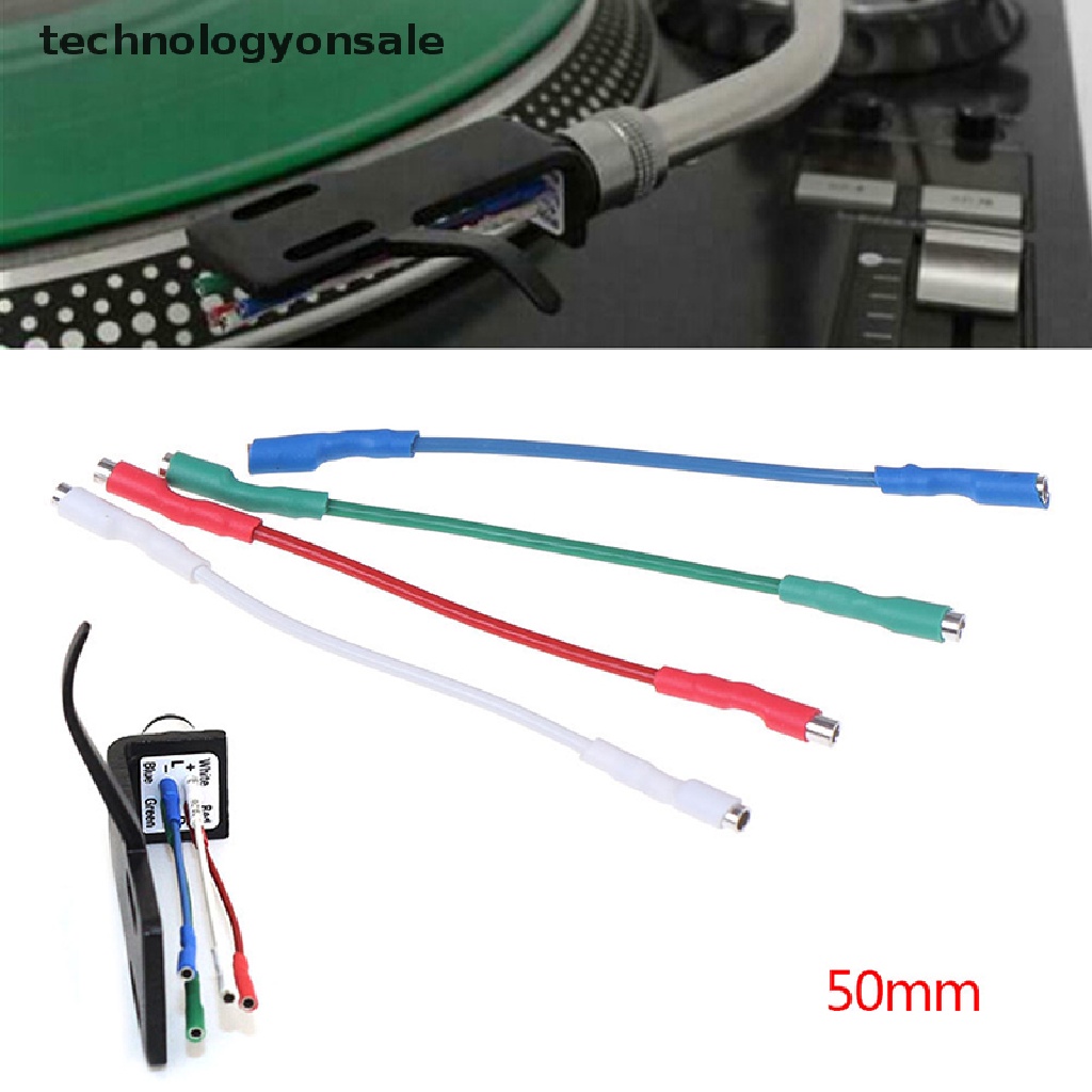[technologyonsale] 4Pcs 7N headshell wires OFC turntable leads phono