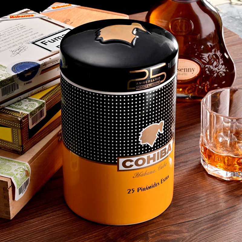 ตู้COHIBA Cigar Humidor Ceramic Tobacco Store Cigar Jar Home Humidor
