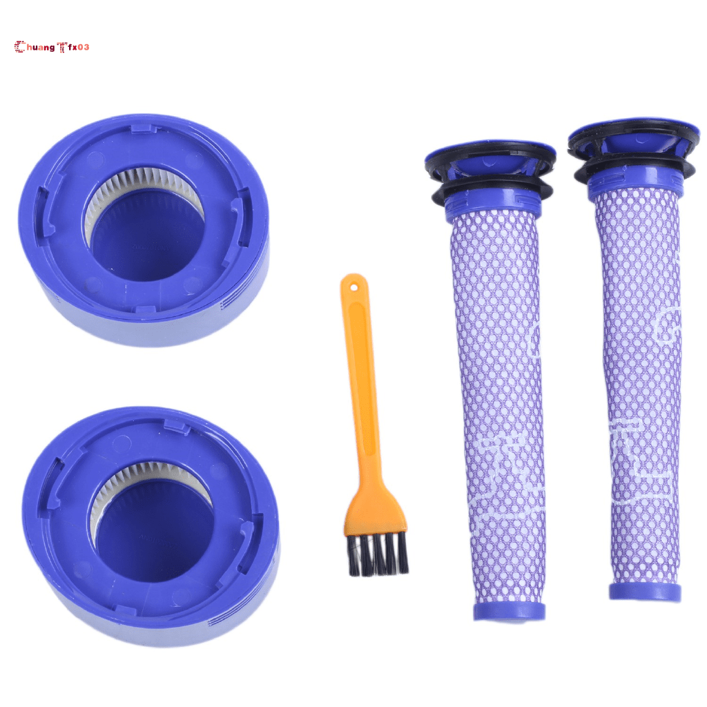 2 Pack Replacement for Dyson V8 Pre Filter + HEPA Post Filter