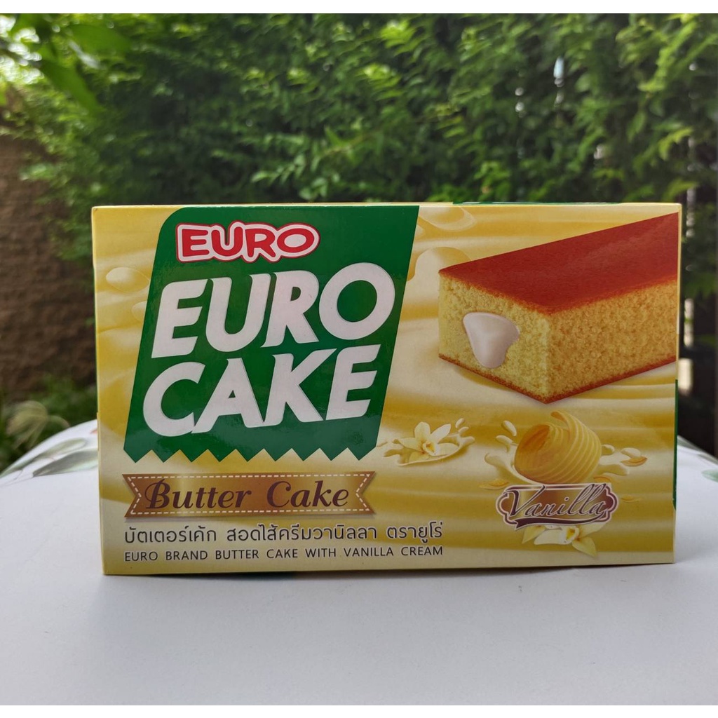 EURO CAKE Butter Cakeยูโร่เค้ก บัตเตอร์เค้กสอดไส้ครีมวานิลลา ขนาด 12