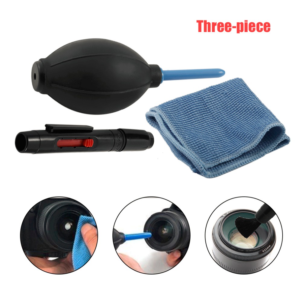 อุปกรณ์ทำความสะอาดกล้องCleaning Cloth Brush and Air Blower In 1 Set