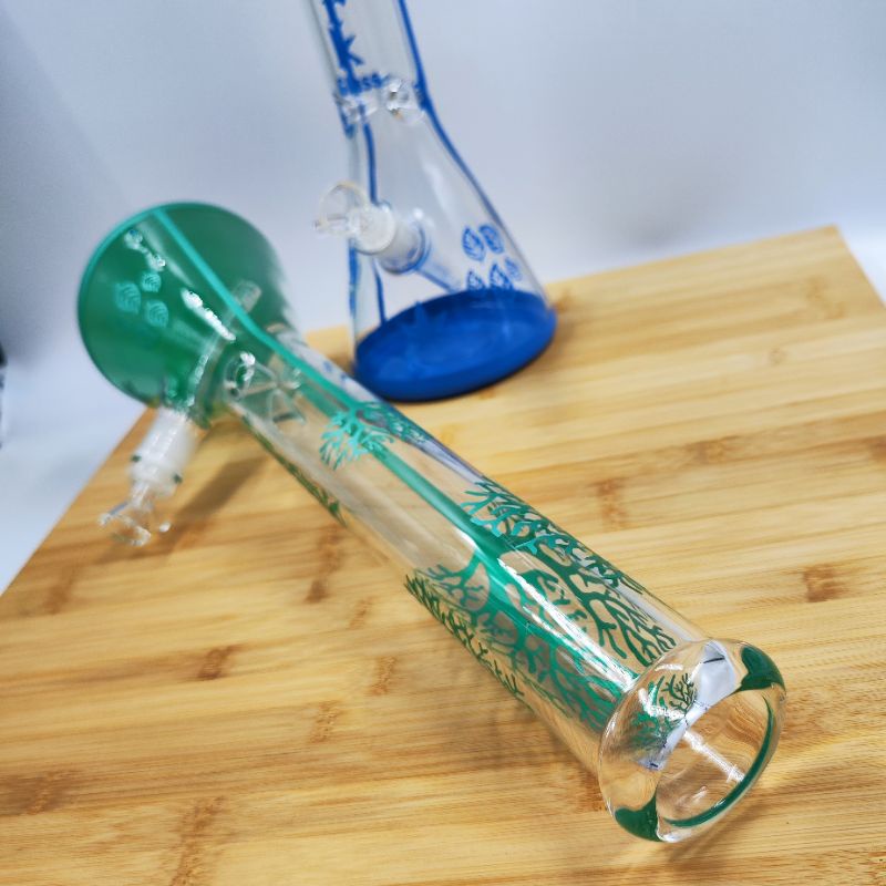 water glass pipe แจกัญสายเขียว ขวดแก้ว บ้องแก้ว สูง 48 ซม.