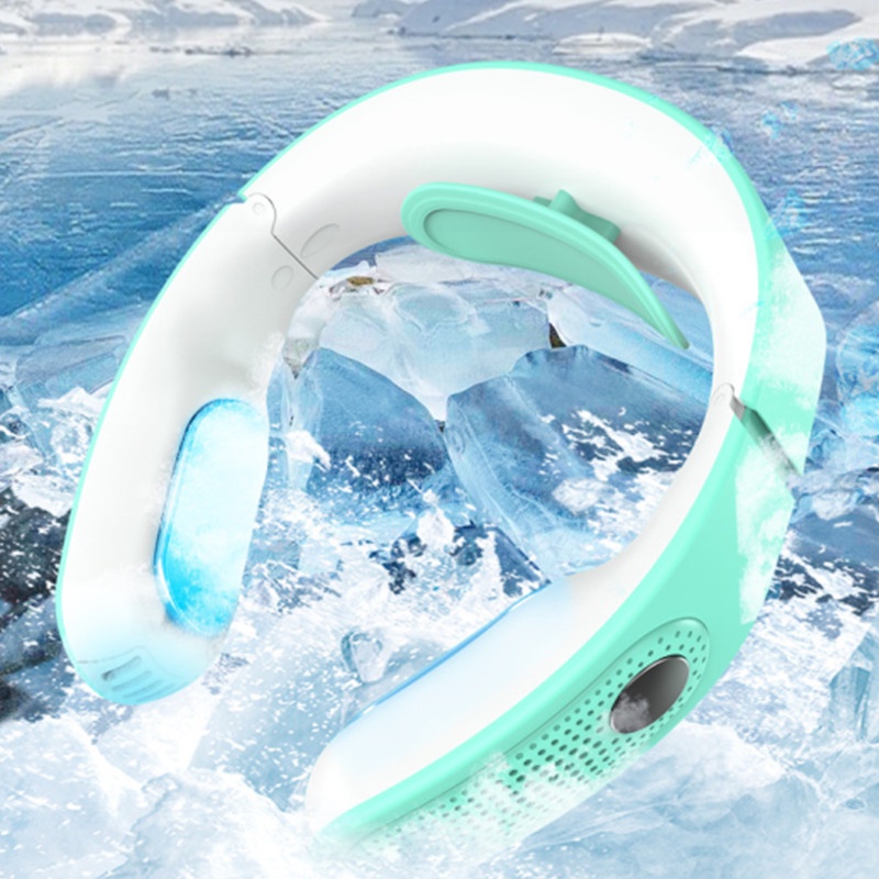 wPortable Neck FanFoldable Hands Free Bladeless Neck Fan Wearable