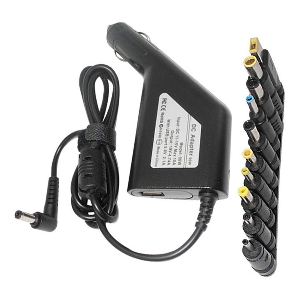 Multiplug19V 4.74A 90W Laptop Universal Car Charger Dc Power Adapter