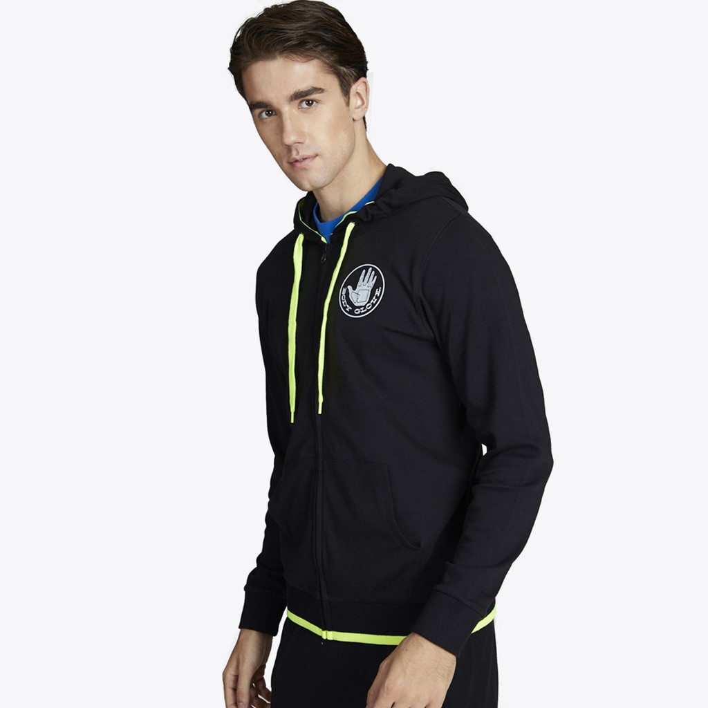 ☈BODY GLOVE Men's SC Interlock Hoodie เสื้อฮู้ด ผู้ชาย สีดำ01nic