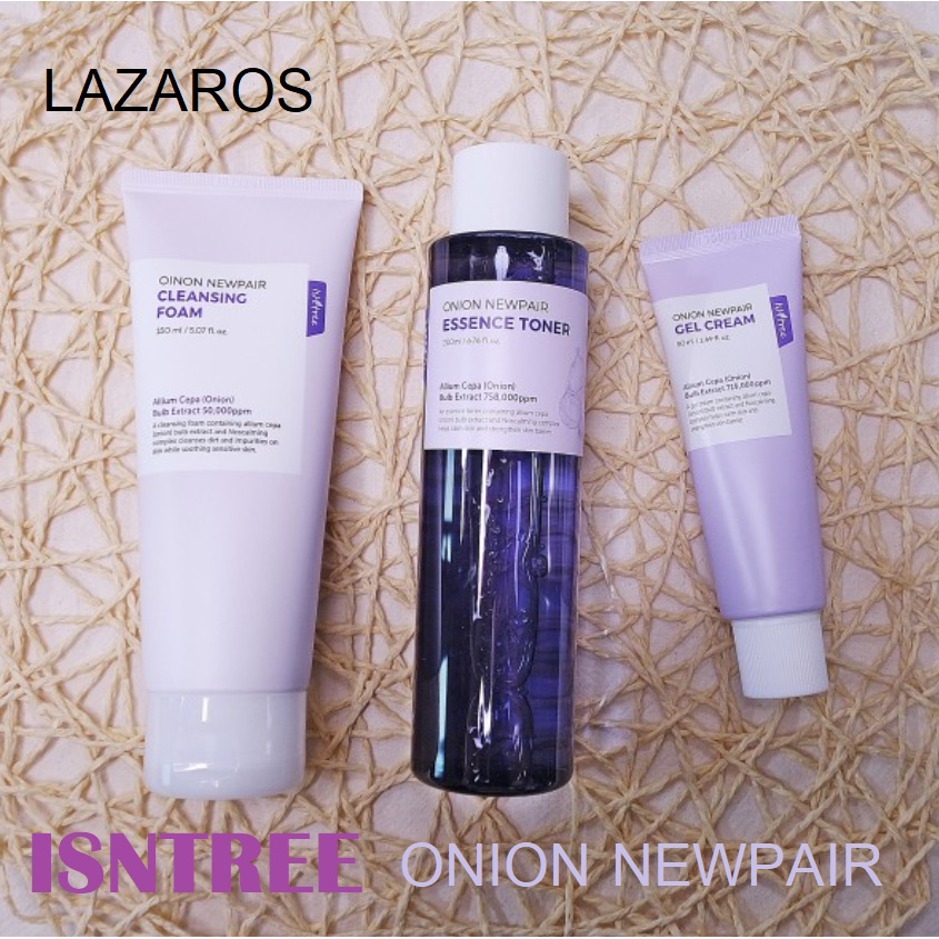 ISNTREE Onion Newpair Gel Cream 50ml / Cleansing Foam 150ml / Essence