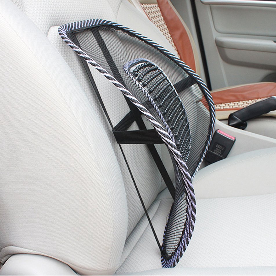 Chair Massage Back Lumbar Support Mesh Ventilate Cushion Pad Car Office