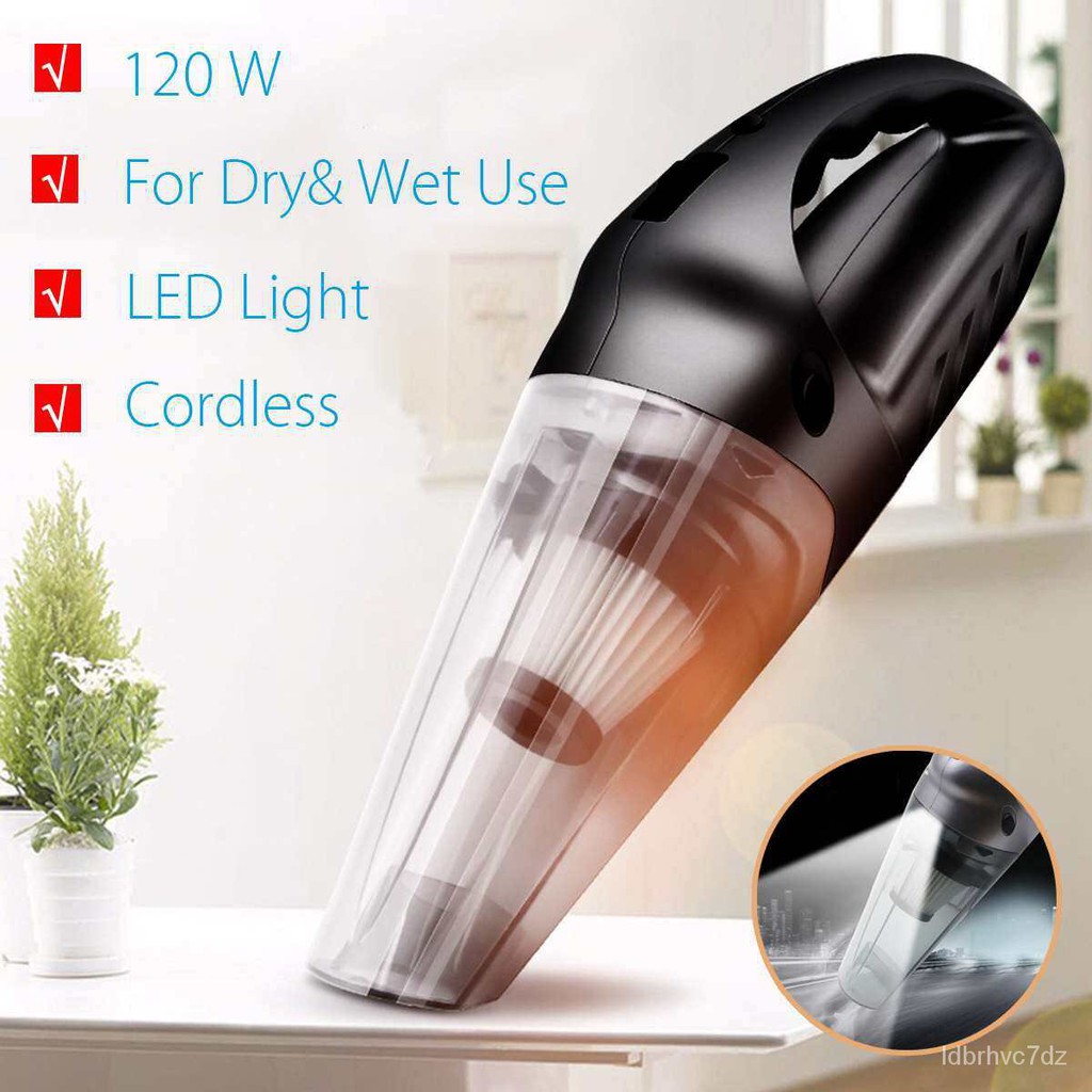 120W Rechargeable Cordless Vacuum Cleaner Wet Dry Use Dust Catcher Sweeper Cleaning 2500mAh