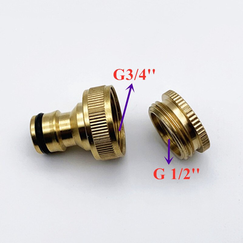 3/4" To 1/2" Inch Brass Garden Faucet Hose Tap Water Connector Adaptor