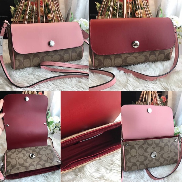 COACH REVERSIBLE CROSSBODY IN SIGNATURE COATED CANVAS Shopee Thailand