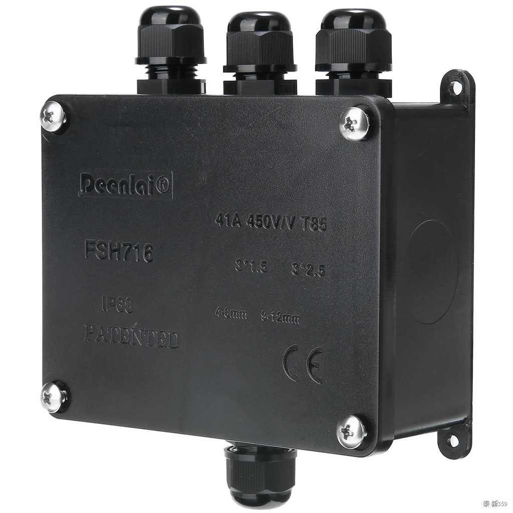 4 Way Underground LED Light Junction Box 3 Port Waterproof Outdoor