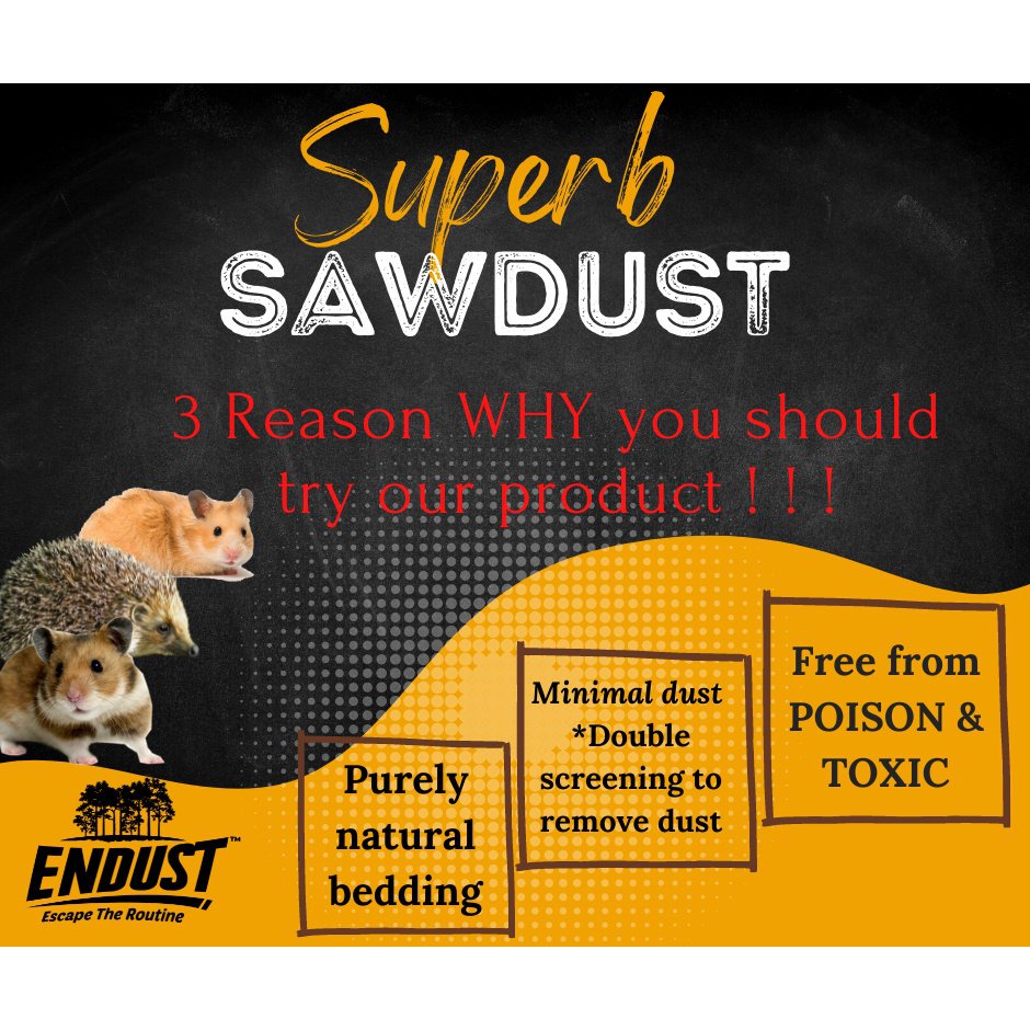 ENDUST 6KG SUPERB SAWDUST for Hamster Bedding Pet Bedding Guinea Pig