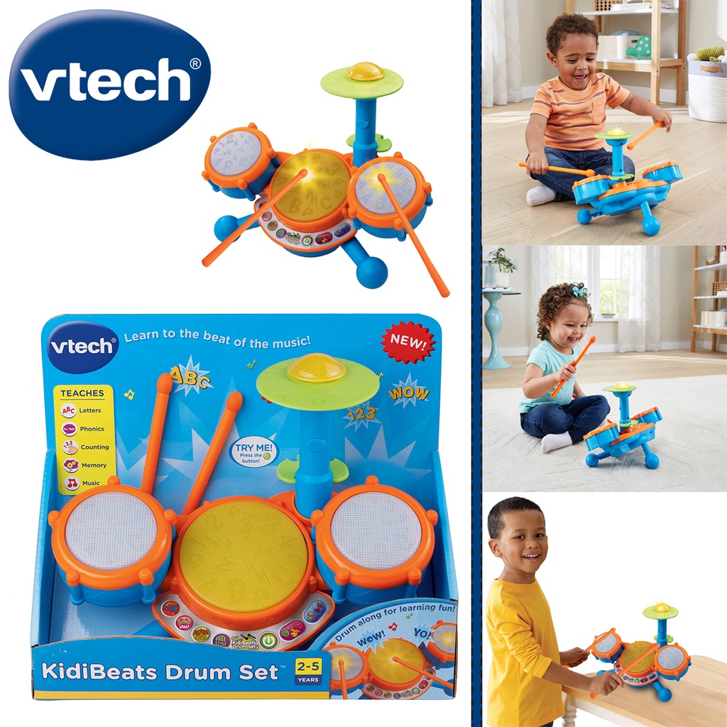 เครื่องดนตรี VTech KidiBeats Kids Drum Set, Orange ราคา 1,990 บาท