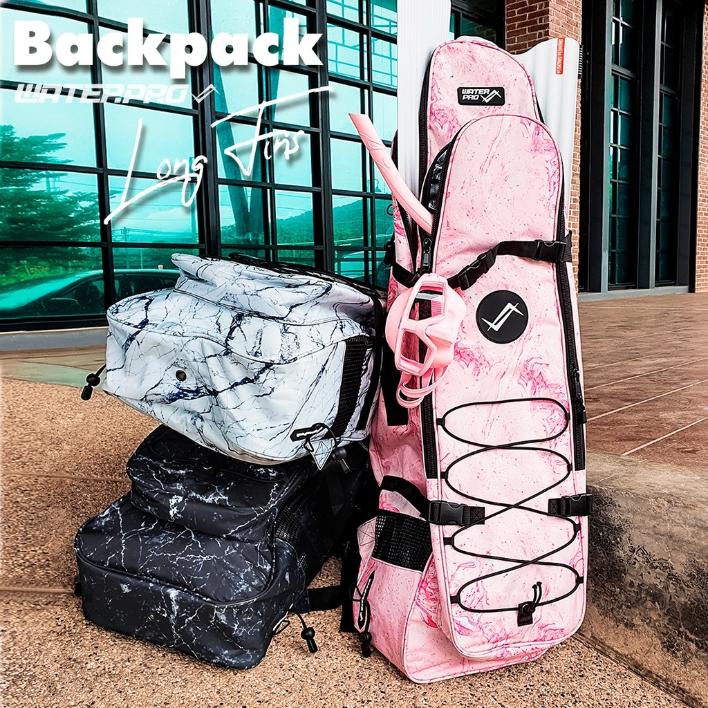 กระเป๋าฟินฟรีไดฟ์ WATER PRO LONG FINS BACKPACK ใส่ได้ 2 คู่ Shopee