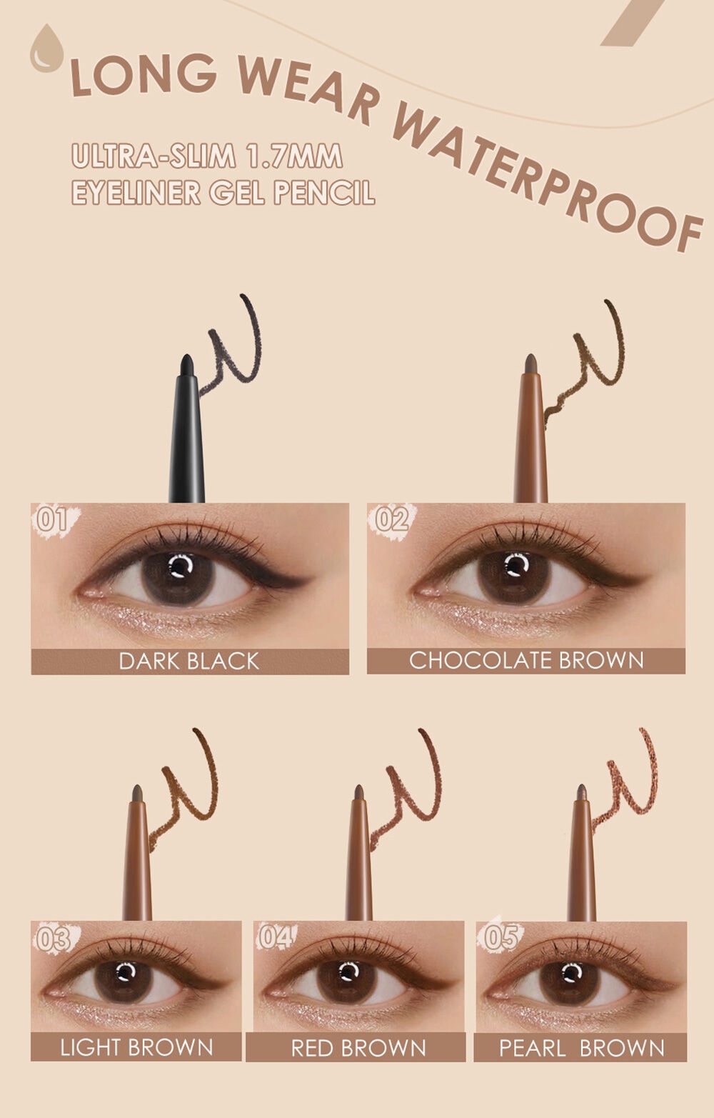 FOCALLURE FA243 Perfectly Defined Gel Eyeliner F04. Shopee Thailand