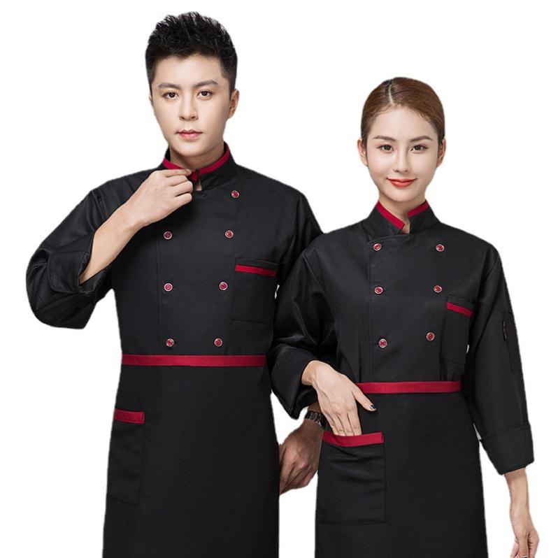 Chefs Clothes LongSleeved Mens Restaurant Hotel Clothing Baking Cake Shop c Kitchen Chef Work
