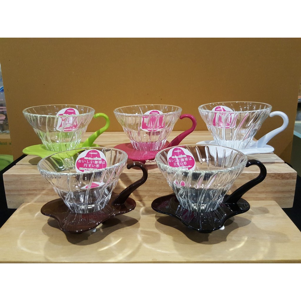 Hario V60 P.V.D Dripper Made in Japan ดริปเปอร์ชงกาแฟสีมุกขาวเคลือบ