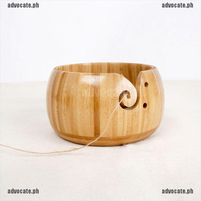 COD/ADV 1315cm Wooden Yarn Bowl Knitting Crochet Yarn Storage Holder