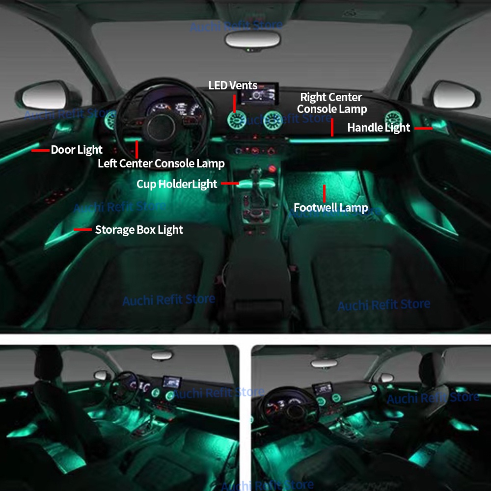 30 Colours Ambient Light For Audi A3 S3 RS3 8V 8Y 2013 2018 MQB LED Air