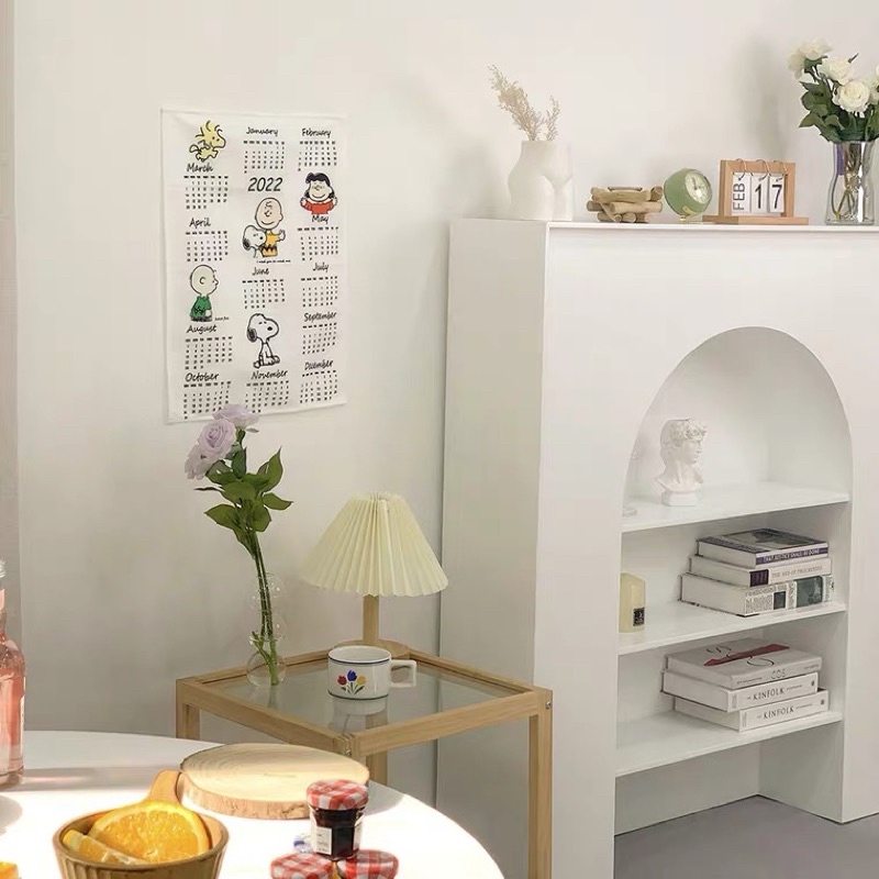 [ พร้อมส่ง????] ปฏิทิน2022 ปฏิทินสนูปปี้ snoopy calendar ปฏิทินลายการ์ตูน ปฏิทินผ้า ของแต่งห้อง