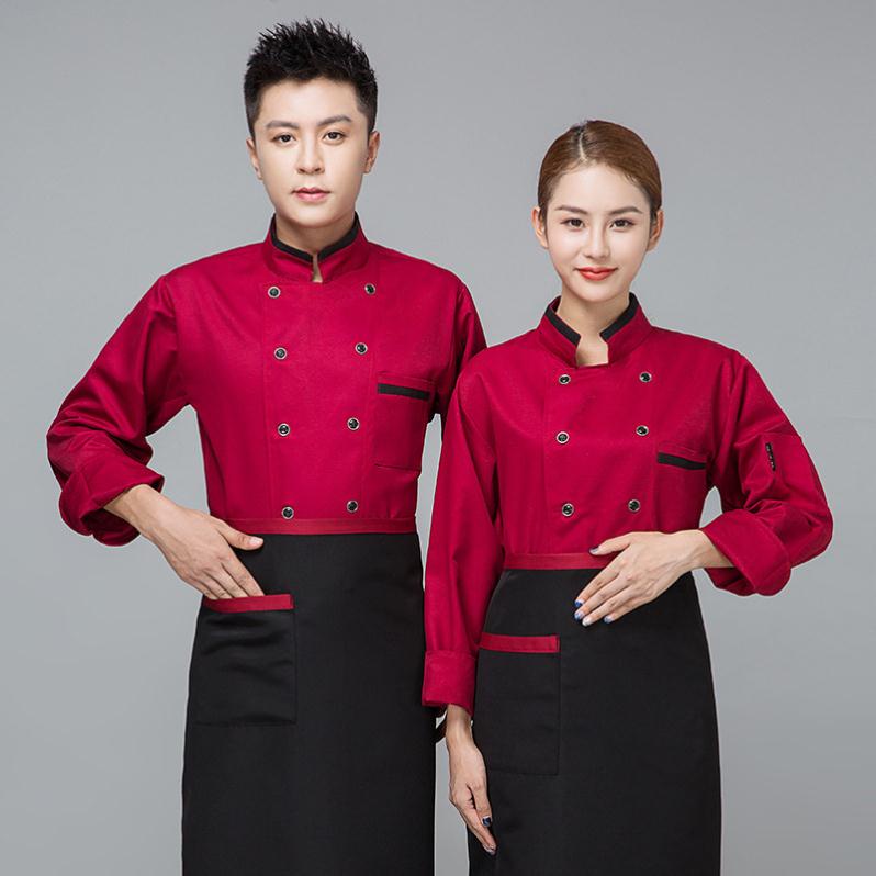 Chefs Clothes LongSleeved Mens Restaurant Hotel Clothing Baking Cake Shop c Kitchen Chef Work