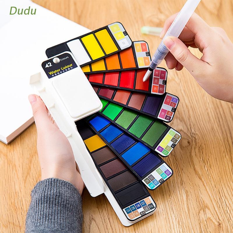 Dudu Foldable Solid Watercolor Paint Set Travel Pocket Outdoor Painting