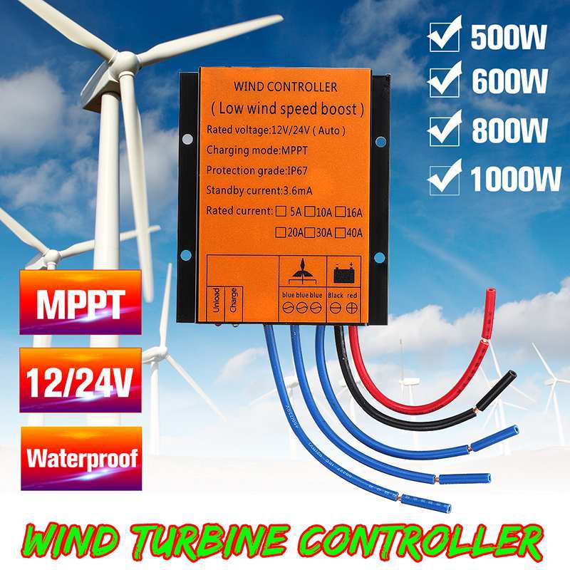500/600/800/1000W DC 12V/24V MPPT Wind Turbine Generator Charge Controller Wind Generator