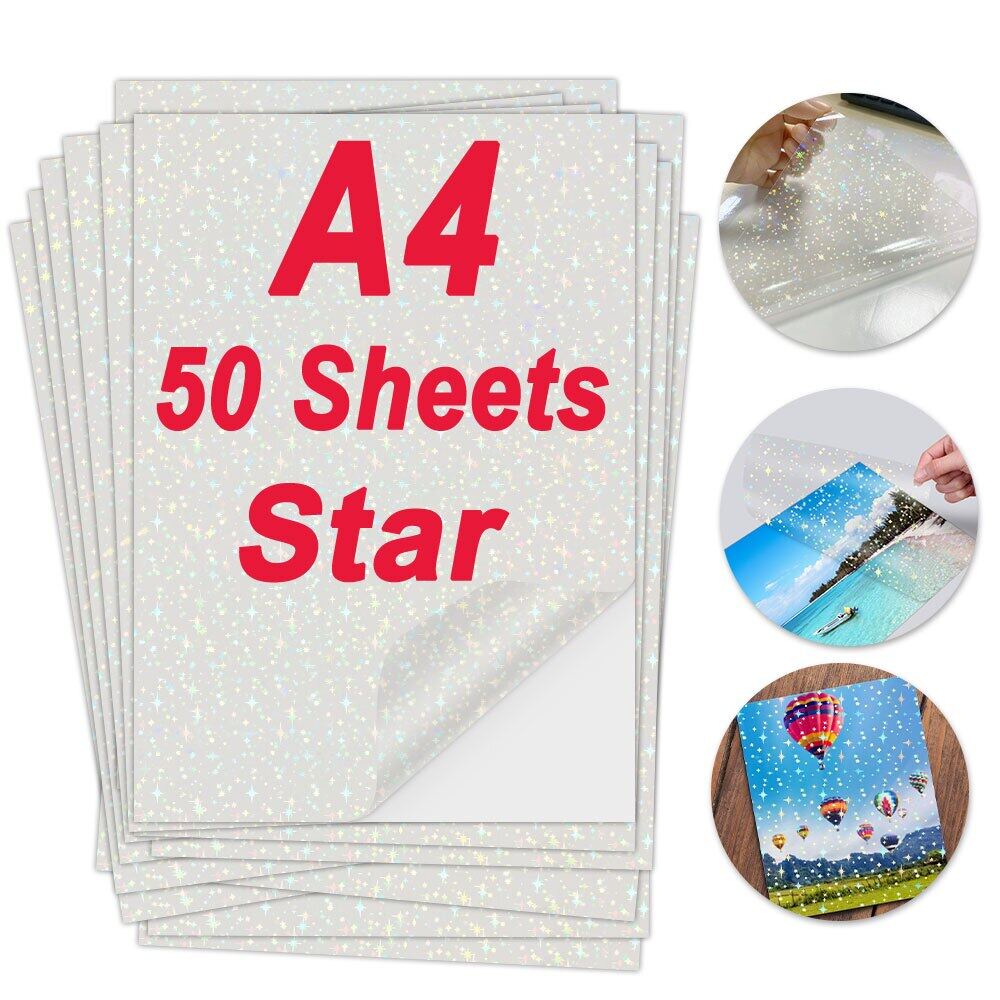 50 Sheets Adhesive Cold Lamination Film Plastic Hot Stamping On Photo