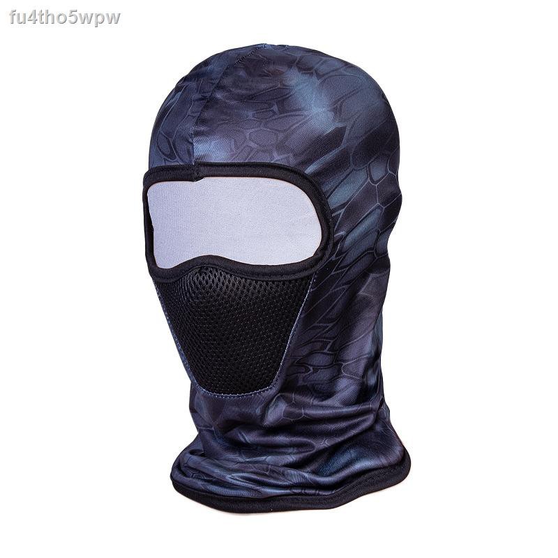 ┇☢Summer Ice Silk Hood Riding Sunscreen Mask Face Gini Full Face Bike