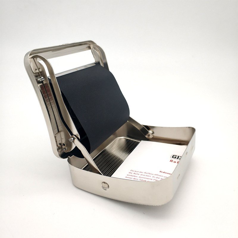 GIZEH Portable 70MM Metal Automatic Rolling Machine Box Case for 70MM Rolling Paper XAU5