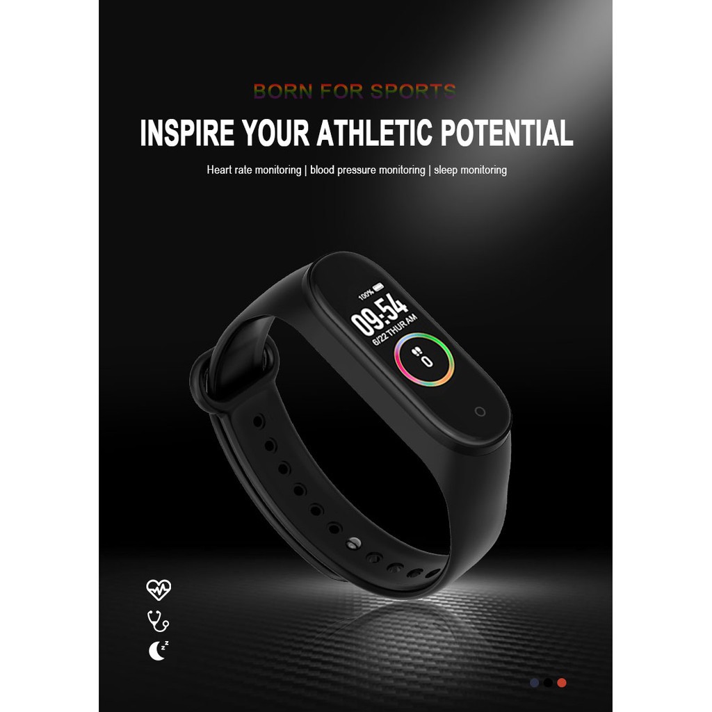 M 4 สายรัดข้อมือวัดอัตราการเต้นหัวใจ / ความดันโลหิต / ความดันโลหิต